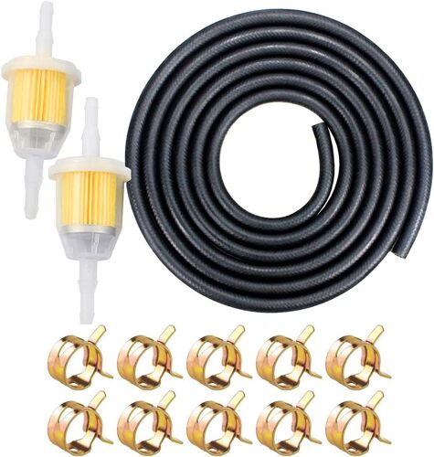 Kit Ligne De Carburant - 2m Ø 8.5mm Conduite De Carburant + 2 Pièces 8mm Filtres À Carburant + 10 Pièces Collier De Serrage Pour Kawasaki Kohler Briggs & Stratton Petit Moteur