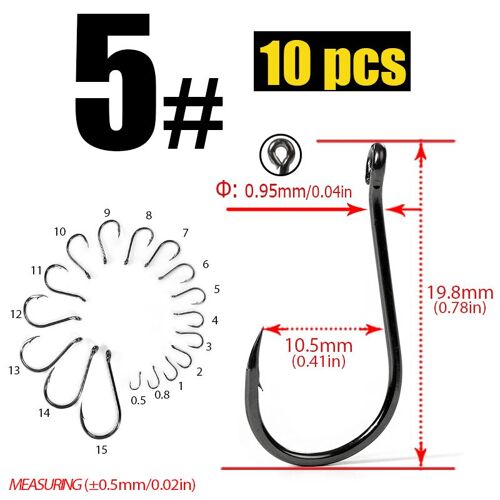 Taille 5 - Hameçon De Pêche En Eau Salée, Accessoires, Tête De Calmar De Mer, Ls-9937