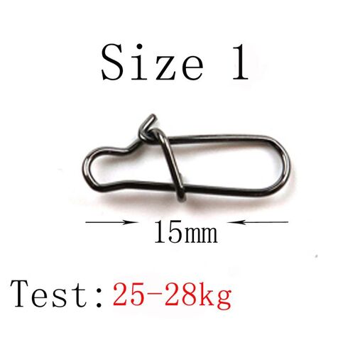 Nouvelle Taille 1 - Hameçon De Pêche En Acier Inoxydable, 100 Pièces, Baril Pivotant, Sécurité, Accessoires De Leurre, Connecteur Snap Pesca