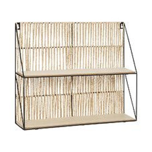 Étagère Murale En Métal Et Bois 48 X 40 Cm