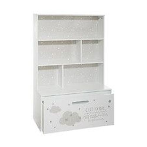 Meuble Etagères Avec Coffre À Roulettes H 113.5 Cm