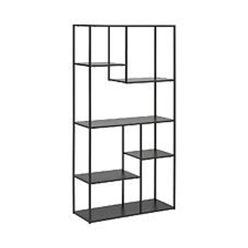 Meuble Étagère De Rangement En Métal Noir 90 X 180 Cm