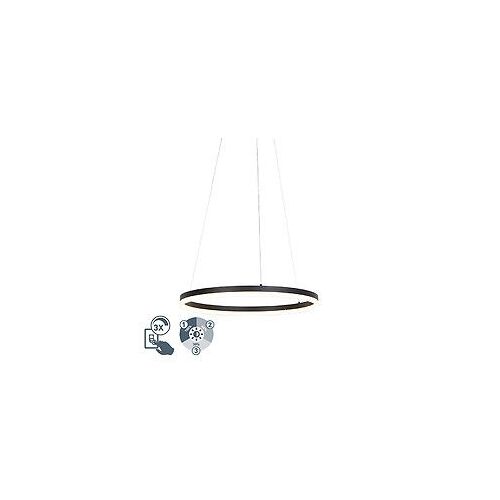 Suspension Design Anneau Noir 60cm Avec Led Et Gradateur - Anello