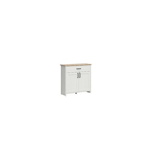 Buffet 2 portes 1 tiroir Aksel Blanc et Bois
