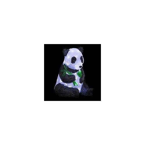 Déco Lumineuse Panda Noir Et Blanc 40 Led Blanc Froid H 38 Cm
