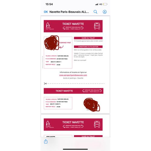 Billet Navette Beauvais