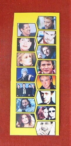 Fiche Cartonnée Avec Photo De Hallyday, Sardou, Dalida, Balavoine...