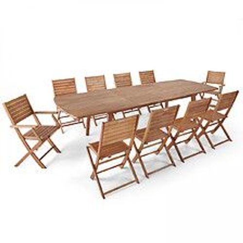 Table Extensible Et 10 Chaises En Bois