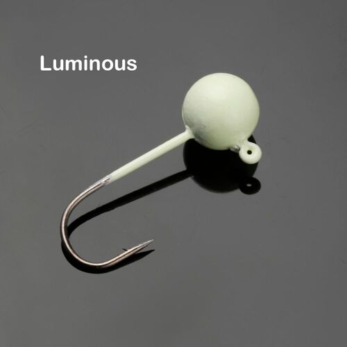 1.5 G 10pcs - D-Lumineux - Hameçon À Tête Plombée, Crochet À Ver, Pour La Pêche, 10 Pièces