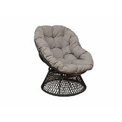 Fauteuil Idylle Pivotant 360° Rotatif En Acier Avec Coussin Polyester - Grey/Gris