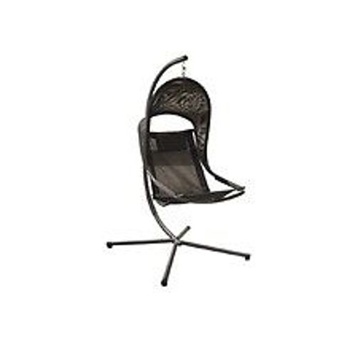Fauteuil Suspendu Enya En Acier Avec Assise En Tpep - Grey/Noir