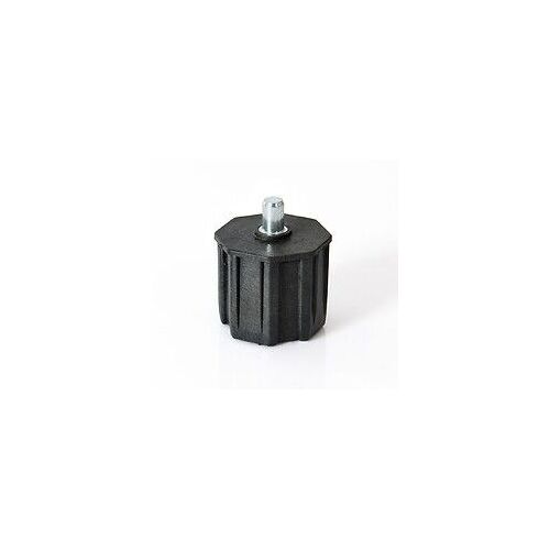 Embout de tube octogonal ø 60mm avec pivot intégré