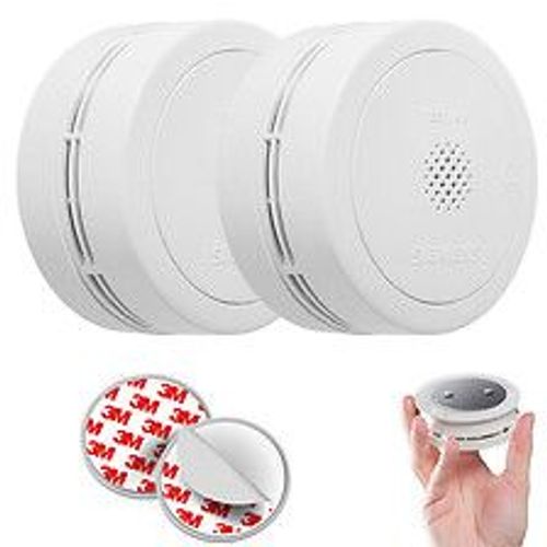 Lot de 2 détecteurs de fumée NF avec supports magnétiques, Autonomie et Garantie 10 ans-SIEMENS