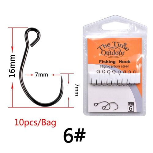 Hameçon À Grand Anneau Pour Petits Appâts,Style Minnow, Leurre Sans Barbe, Accessoire De Pêche,