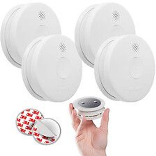 Lot de 4 détecteurs de fumée NF Autonomie 5 ans Garantie 3 ans - 5TC1292-6 + supports aimantés-SIEMENS