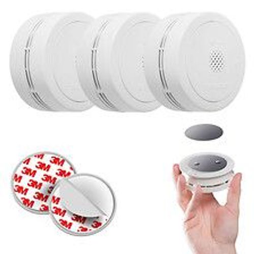 Lot de 3 détecteurs de fumée NF avec supports magnétiques, Autonomie et Garantie 10 ans-SIEMENS