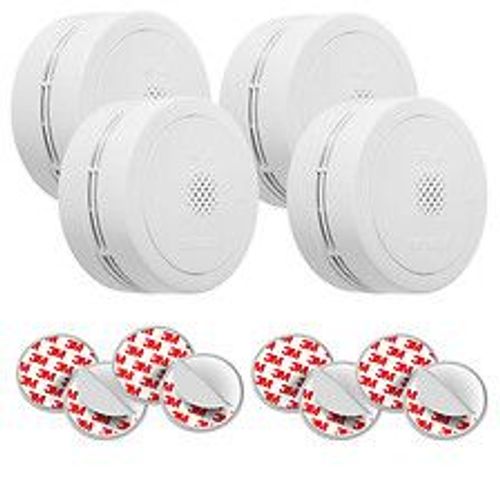 Lot de 4 détecteurs de fumée NF avec supports magnétiques, Autonomie et Garantie 10 ans-SIEMENS