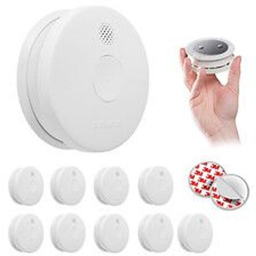 Lot de 10 détecteurs de fumée NF Autonomie 5 ans Garantie 3 ans - 5TC1292-6 + supports aimantés-SIEMENS