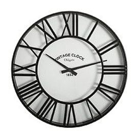 Pendule murale noir rétro et vintage D 35 cm