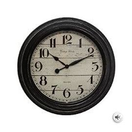 Pendule murale Moulure Noir D 29 cm