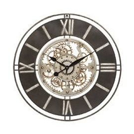 Grande Pendule murale en Métal Doré D 70 cm