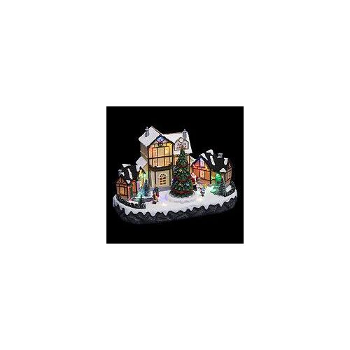 Village de Noël lumineux et animé Autour du Salon de thé