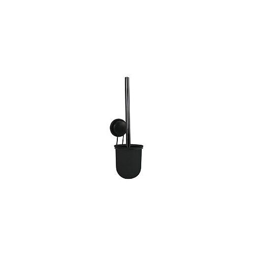 MSV Brosse Wc avec support mural Acier Mega ventouse Noir