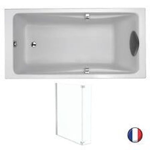 Baignoire droite Odéon up, confort+ et pare bain, 170 X 70