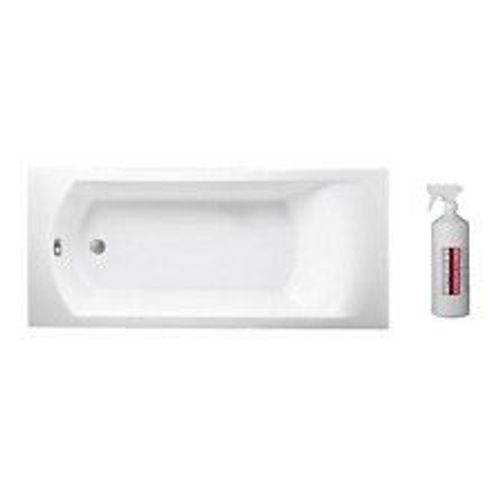 Baignoire droite Ove acrylique + nettoyant acrylique pour baignoire , 180 X 80