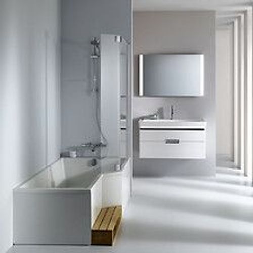 Baignoire bain douche Neo compacte 150 x 80, version gauche