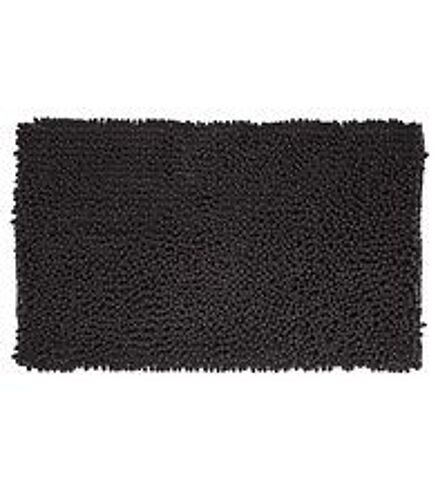 Tapis de Salle de bain Noir chenille maxi confort 50 x 80 cm