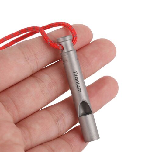 Sifflet De Survie D'urgence En Titane, Porte-Clés Edc, Fort Et Portable, Collier Sifflet Pour Urgence, Randonnée En Plein Air, Camping