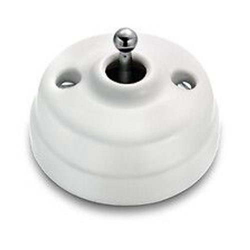 Va et Vient Porcelaine blanche Manette et vis chrome brillant DIMBLER-FONTINI