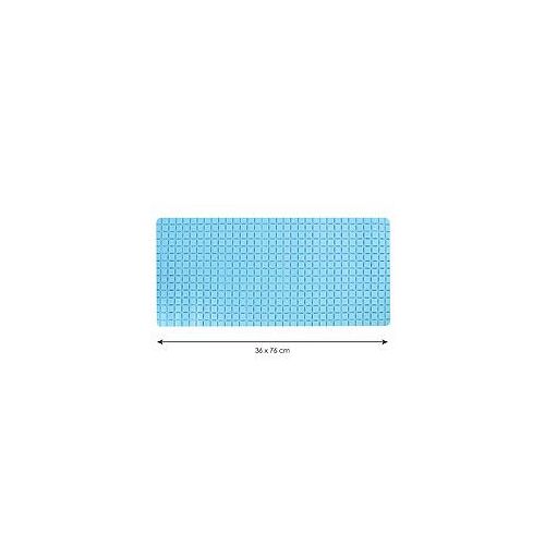 Tapis Fond de baignoire antid?rapant QUADRO 36x76cm Bleu Ciel