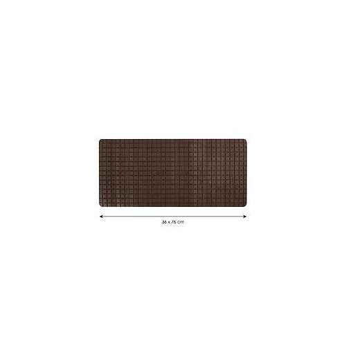 Tapis Fond de baignoire antid?rapant QUADRO 36x76cm Chocolat