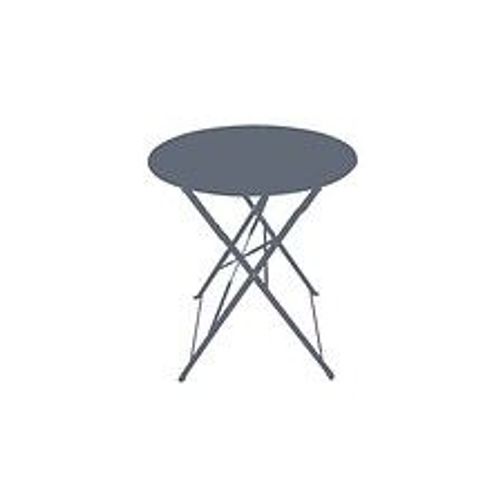 Table Ronde D'ext?Rieur Pliante Bistro En Acier - Gris