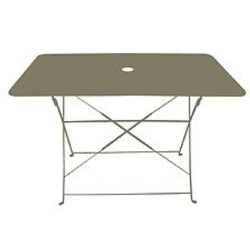 Table Rectangulaire D'ext?Rieur Pliante Bistro En Acier - Taupe