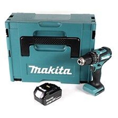 Makita Dhp 485 T1j Perceuse Visseuse ? Percussion Sans Fil 18 V Li-ion + 1x Batterie 5,0 Ah + Coffret De Transport - Sans Chargeur