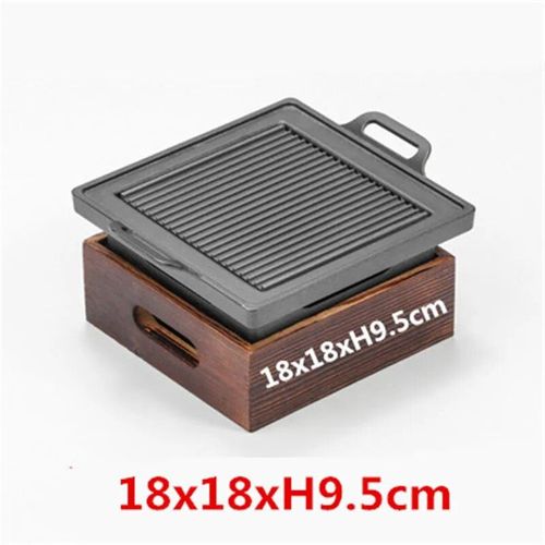 Barbecue portable sans fumée,four à charbon de bois coréen et japonais,cuisinière domestique,table de barbecue antiarina - Type 18x18xH9CM #B