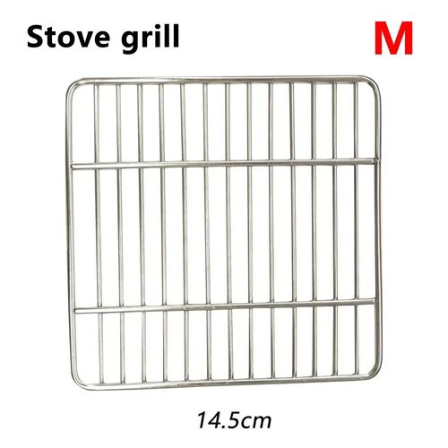 Mini Barbecue Carré en Acier Inoxydable 304,Grilles Simples à Mailles Coréennes,Filet Antiadhésif,pour Charbon de Bois,T1 #B