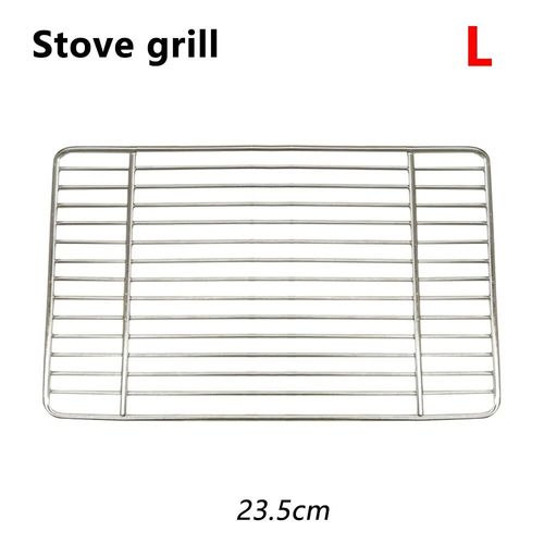 Mini Barbecue Carré en Acier Inoxydable 304,Grilles Simples à Mailles Coréennes,Filet Antiadhésif,pour Charbon de Bois,T1 #C