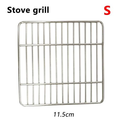 Mini Barbecue Carré en Acier Inoxydable 304,Grilles Simples à Mailles Coréennes,Filet Antiadhésif,pour Charbon de Bois,T1 #A