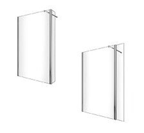 Paroi De Douche Walk-in Avec Porte Pivotante Garde-boue H 200 - 80 Walkin X Porte 30 (tot 110,5-112,5)