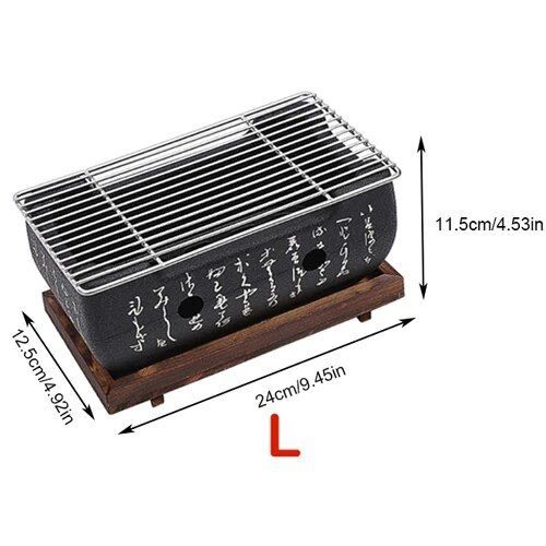 Barbecue portable coréen et japonais sans fumée,four à charbon de bois,cuisinière CC,antiadhésif,table de barbecue coréenne - Type L