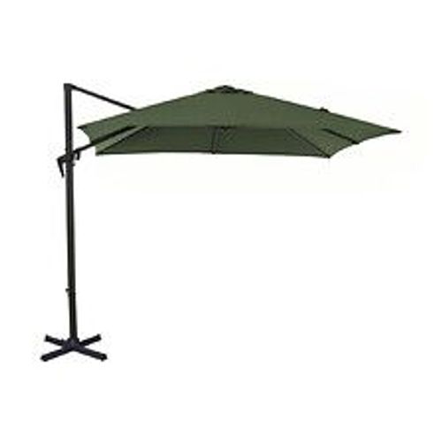 Parasol De Jardin D?Port? Roma Kaki - ? Manivelle 3 X 4 M En Alu/Acier