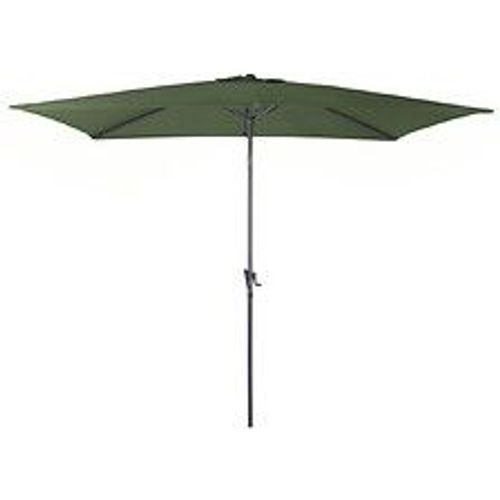 Parasol De Jardin Droit Inclinable Manivelle 3 X 2 M En Aluminium Et Acier - Kaki