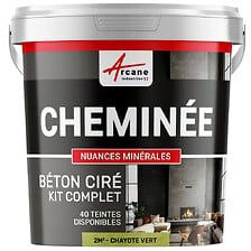 B?ton Cir? Chemin?e en kit complet - 2 m? (en 2 couches) Chayote Vert - ARCANE INDUSTRIES