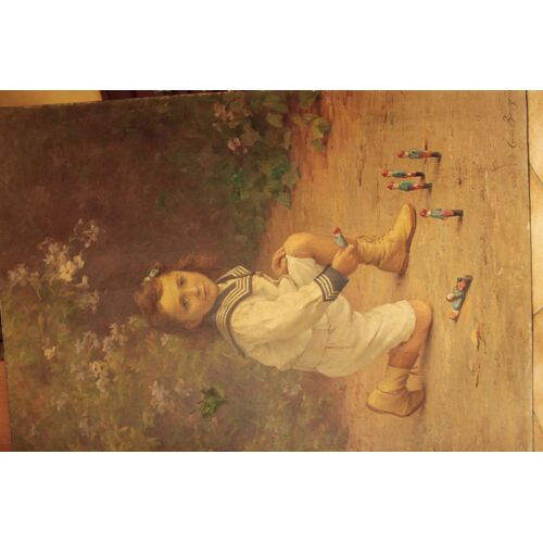 Petit Garcon Aux Soldats De Bois