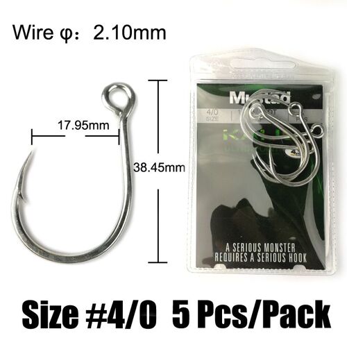 Taille 4-0 - 2020 Nouveau Plus Fort Grands Yeux Crochets Simples Pêche Hamecon De Rechange Forte Haute En Acier Au Carbone Crochet Pour Manivelle Minnow Collante Wobblers Peche En Mer Leurre Appât Fishing Hook Accessoires
