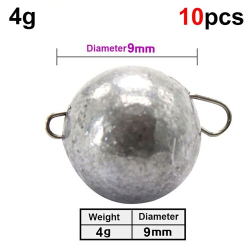 10pcs 4g - 10 Pièces Plombs De Pêche Poids De Balle Jigging Pour Plongée Rapide Ensemble Pour La Mer Profonde Matériel De Pêche Au Bar